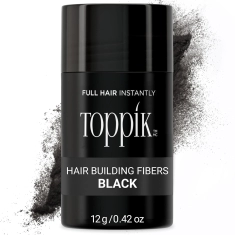 Toppik Hair Building Fibers, Keratin-Derived Fibres 12g/0.42oz (Black)